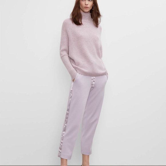Satin Stripe Knit Pant - New With Tags - NEVER WORN - Purple